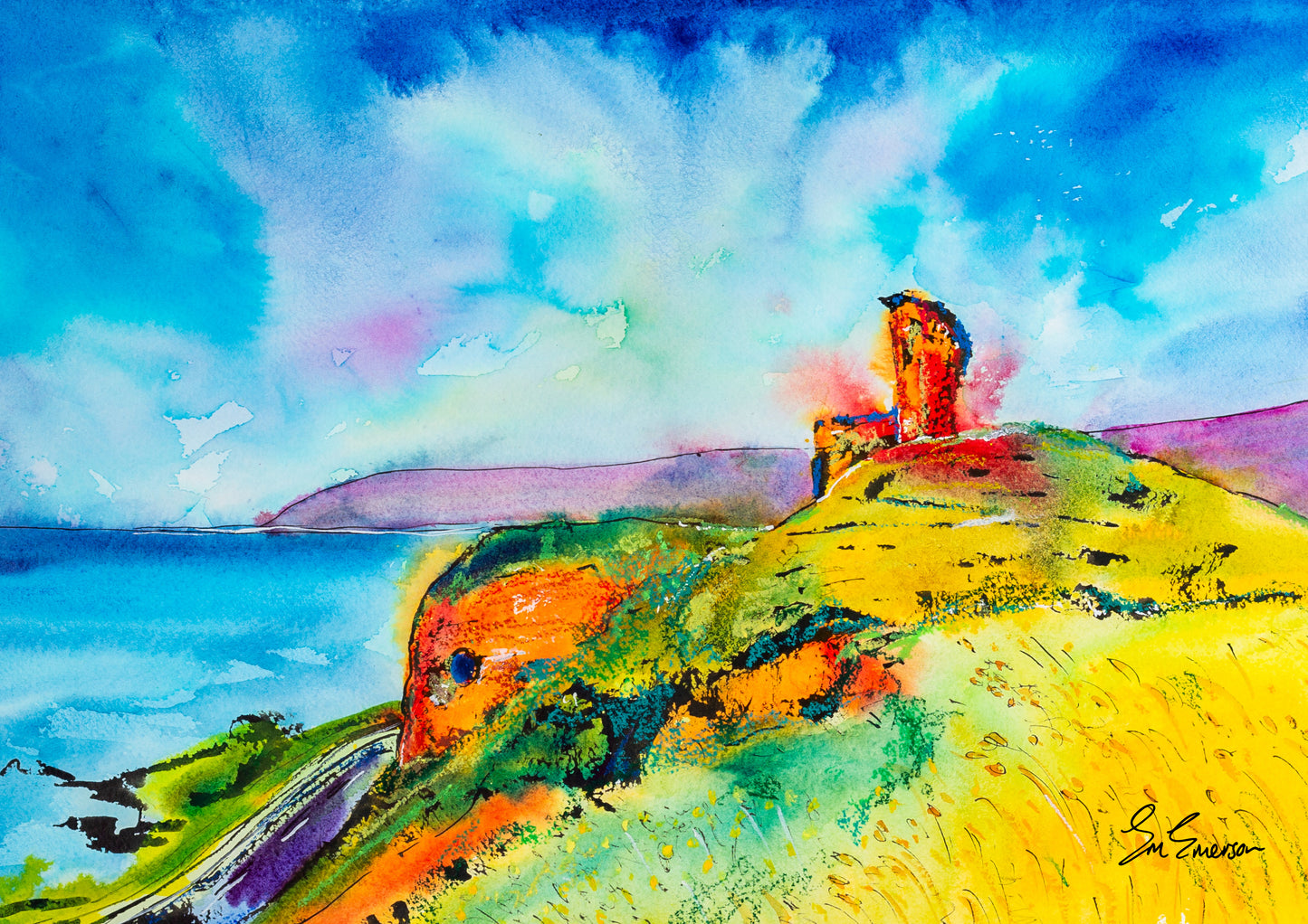 Red Bay Castle, Cushendall Giclée Print