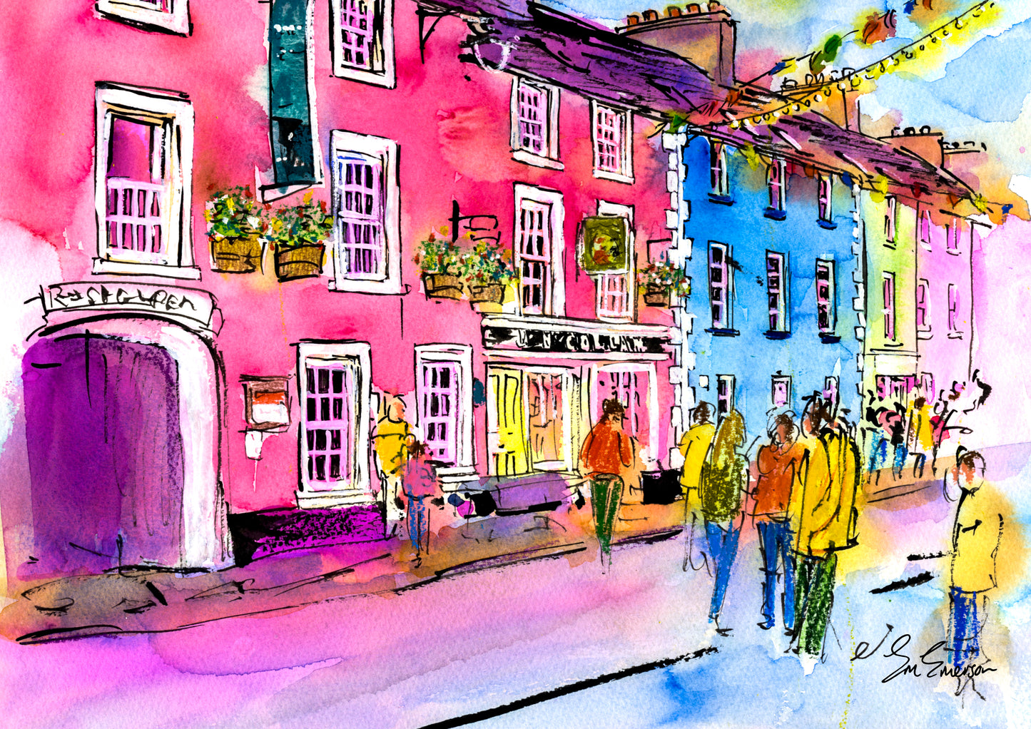 Johnny Joe’s - Heart of the Glens Festival, Cushendall Giclée Print