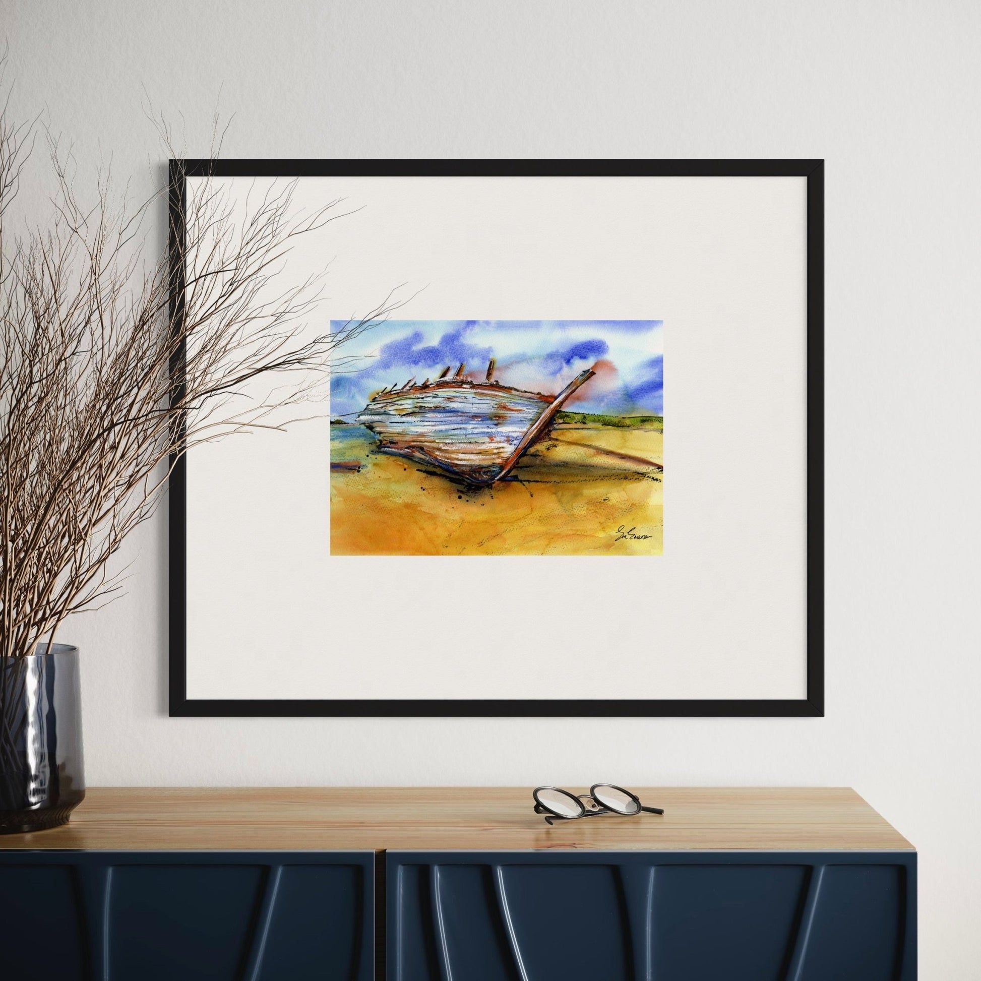 Bad Eddie's Boat, Donegal Giclée Print - EM Emerson Paintings & Prints - Posters, Prints, & Visual Artwork