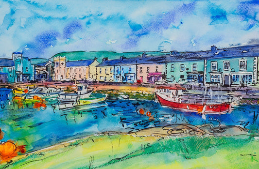 Carnlough Harbour (32) - EM Emerson Paintings & Prints - Fine Art Original