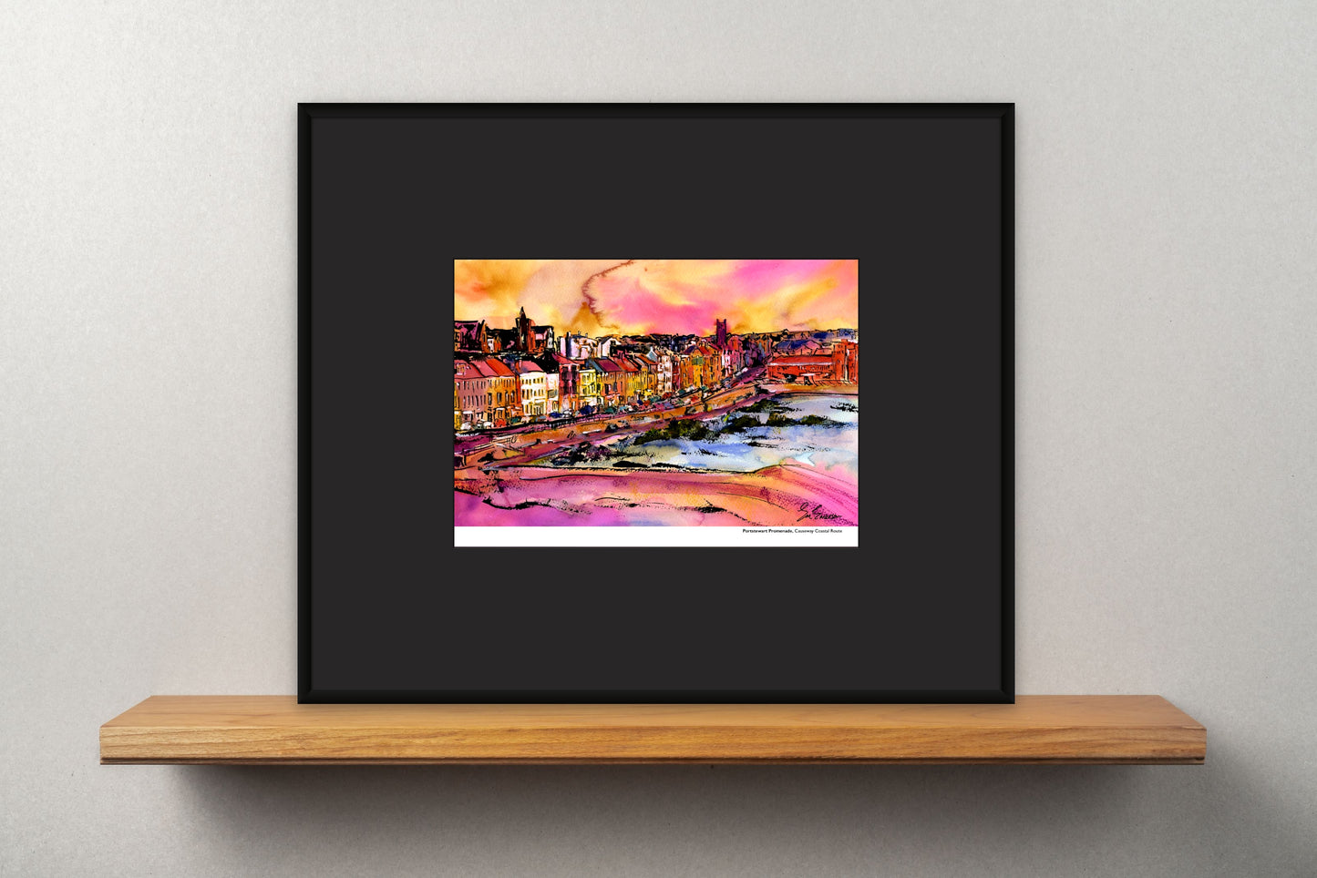 EM Emerson A4 Print Portstewart Promenade In Situ